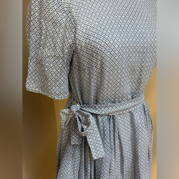 MaxMara Weekend Blue & White Patterned Cotton A-line Dress - Picture 4 of 10